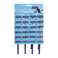 Бритва одноразовая DORCO "TWIN BLADE FIXED" 2 лезвия 24шт. на карте (24/240)