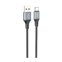 Кабель HOCO X86 USB (m)-Type-C (m) 1м 3.0A силикон черный (1/360)