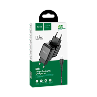Сетевое З/У HOCO N2 1USB 2.0A черный (1/13/130) 