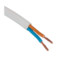 Кабель электрический МарПосад ШВВП 2 х 0.75 кв.мм НЕ ГОСТ плоский белый бухта 100м (цена за 1м.)