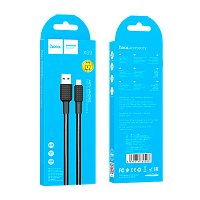 Кабель HOCO X69 USB (m)-Lightning (m) 1м 2.4A нейлон белый черный (1/33/330)