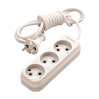 Удлинитель Makel 3р.Б/З 10.0м белый MGP128