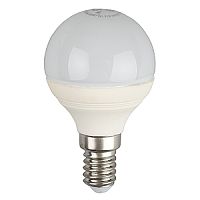 Лампа светодиодная ЭРА P45 E14 7W 4000К 170-265V шар матовая (1/10/100)