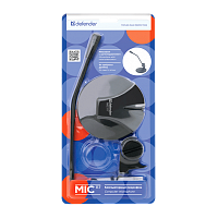 Микрофон Defender MIC-117 конденсаторный 54 дБ 1.8м черный (1/40)
