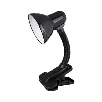 Светильник настольный Ultraflash UF-320 60W 230V E27 прищепка черный (1/42)