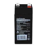 Аккумулятор свинцово-кислотный GoPower LA-445 4V 4.5Ah клеммы T1/ F1 (1/20)