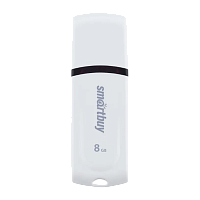 Флеш-накопитель Smartbuy Paean 8GB USB2.0 пластик белый 
