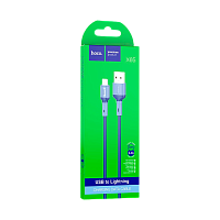 Кабель HOCO X65 USB (m)-Lightning (m) 1.0м 2.4A TPE синий (1/31/310)