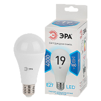 Лампа светодиодная ЭРА A65 E27 19W 4000К 170-265V груша (1/10/100)