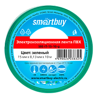 Изолента Smartbuy 15мм*10м ПВХ зеленый