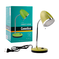 Светильник настольный Camelion KD-308 40W 230V E27 на основании 1.7м зеленый (1/12)