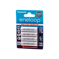 Аккумулятор предзаряженный RTU Panasonic HR6 AA BL4 NI-MH eneloop 1900mAh пласт. футл. (4/40/160) 