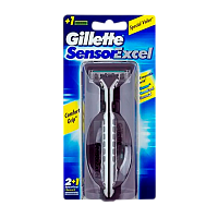 Бритва Gillette "Sensor Excel (Vector 3)" 3 лезвия 1 кассета ENG (1/6) 