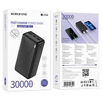 Внешний аккумулятор Borofone BJ55B 30000mAh 2.0A 2USB индикация черный (1/24)