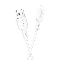 Кабель Borofone BX70 USB (m)-Lightning (m) 1.0м 2.4A ПВХ белый (1/360)