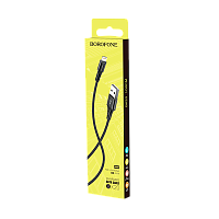 Кабель Borofone BX20 USB (m)-microUSB (m) 1м 2.0A нейлон черный (1/648)