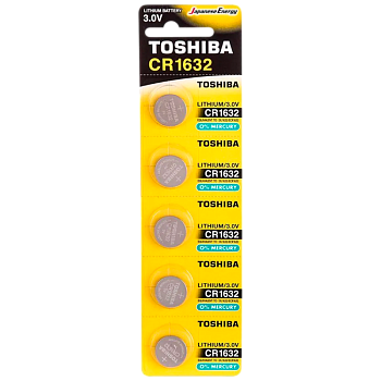 Батарейка Toshiba CR1632 BL5 Lithium 3V (5/100/12000)