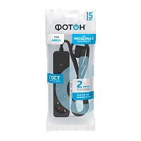 Удлинитель Фотон 16-23ЕS 3р.С/З 16A 2.0м с выкл. ПВС 3x1мм² черный (1/20)