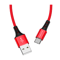 Кабель Borofone BX20 USB (m)-Type-C (m) 1м 2.0A нейлон красный (1/648)