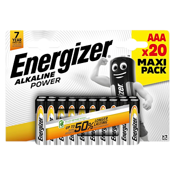 Батарейка Energizer Alkaline power LR03 AAA BL20 Alkaline 1.5V (20/120)