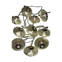Гирлянда Космос Фонарики хром 10LED 1,8+0,3м 5*3cm белый теплый (1/24)