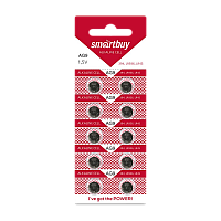 Батарейка Smartbuy G9/LR936/LR45/394A/194 BL10 Alkaline 1.5V (10/200/2000)