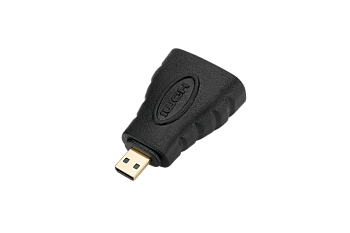 Переходник GoPower HDMI (f)-microHDMI (m) ver.1.4 черный Premium Zip-Lock c подвесом (1/500) 