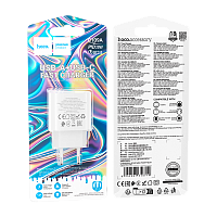 Сетевое З/У HOCO C109A 1USB+1Type-C 20W PD3.0 белый (1/36/216)
