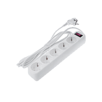 Сетевой фильтр Smartbuy SBSP 5р.С/З 10A 5.0м с выкл. белый (1/35)
