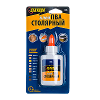 Клей Секунда СТОЛЯР контактный 60г для дерева (столярный) BL1 (1/12/48) 