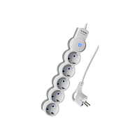 Удлинитель Космос 5р.С/З 10A 3.0м с выкл. ПВС 3х0.75мм² IP20 белый (1/30)