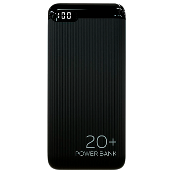 Внешний аккумулятор MORE CHOICE PB19-20 20000mAh 2.1A 2USB/Type-C/MicroUSB дисплей черный