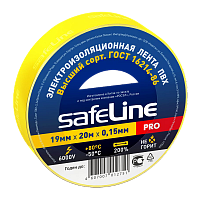 Изолента Safeline ПВХ 19мм*20м желтый (10/200)