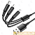 Кабель Borofone BX50 USB (m)-2хType-C/Lightning/microUSB (m) 1.0м 2.4A силикон черный (1/360)