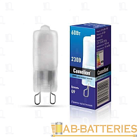 Лампа галогенная Camelion JCD G9 60W 3000К 220V капсула матовая (1/5/100)