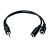 Кабель AUX Atcom Jack 3.5mm (m)-2xJack 3.5mm (f) 0.1м силикон черный (1/500)