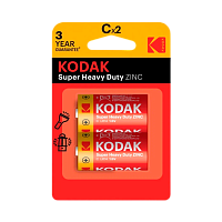 Батарейка Kodak Extra R14 C BL2 Heavy Duty 1.5V (2/20/200/7200)