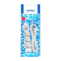 Удлинитель Smartbuy NEW 3р.С/З 16A 5.0м с выкл. ПВС 3x1мм² белый