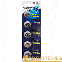 Батарейка Pleomax CR1620 BL5 Lithium 3V (5/100/2000/80000)