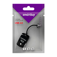 Картридер Smartbuy 706 USB2.0 microSD черный (1/20) 