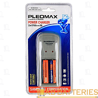 З/У для аккумуляторов Pleomax 1018 AA/AAA 2 слота +2AA 1700mAh (1/6/24/384)