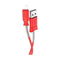 Кабель HOCO X24 USB (m)-Lightning (m) 1м 2.4A TPE красный (1/31/310)