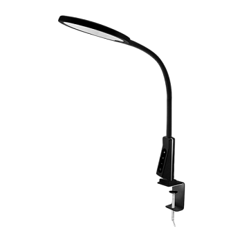 Светильник настольный Camelion KD-837 7W 230V струбцина сенс. 5 ур.ярк. USB черный (1/6)