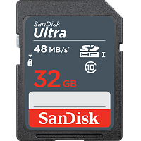 Карта памяти SD SanDisk ULTRA 32GB Class10 UHS-I (U1) 48 МБ/сек