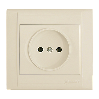 Розетка Makel Defne 1гн. 16A Б/З кремовый 42010022 (1/12)