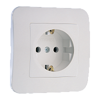 Розетка Makel Lillium Natural 1гн. 16A С/З белый 55028 (1/12)