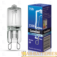Лампа галогенная Camelion G9 75W 2800К 220-240V капсула прозрачная (1/100/1000)