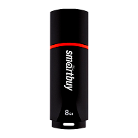 Флеш-накопитель Smartbuy Crown 8GB USB2.0 пластик черный 