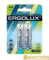 Аккумулятор бытовой Ergolux HR6 AA BL2 NI-MH 1500mAh  (2/24/384)