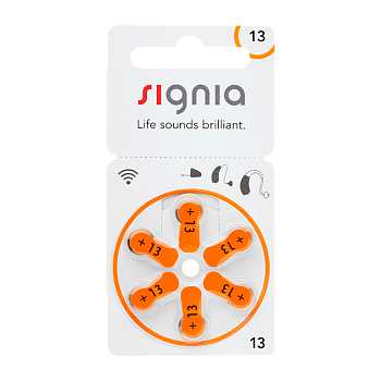 Батарейка Siemens Signia ZA13 BL6 Zinc Air 1.45V (6/60/300)